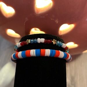4th Of July bracelet set❤️🤍💙